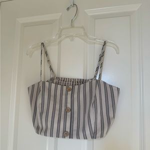 striped crop top
